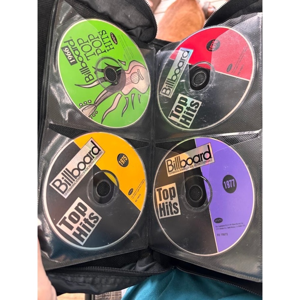 70 CD Lot Case Logic Binder Bee Gees Neil Diamond Billboard Top Hits 60s 70s 80s